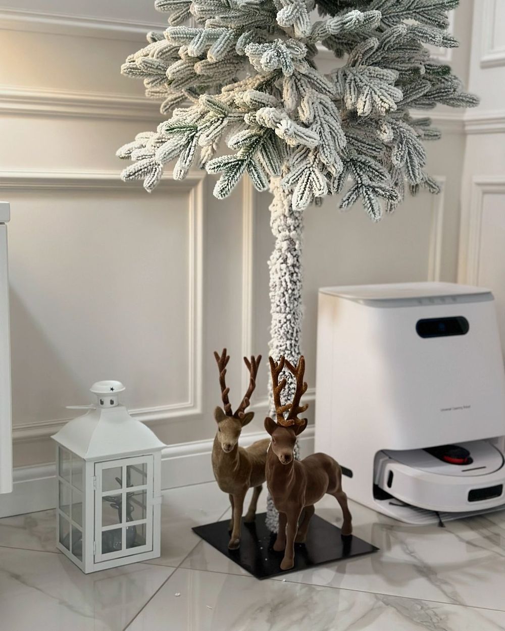 Заснеженная ель на ножке «Тароко» (Литая хвоя) 180 см / 1,8 м