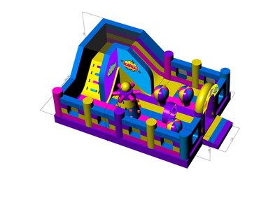Коммерческий надувной батут "Комиксы" 7*5*3 м