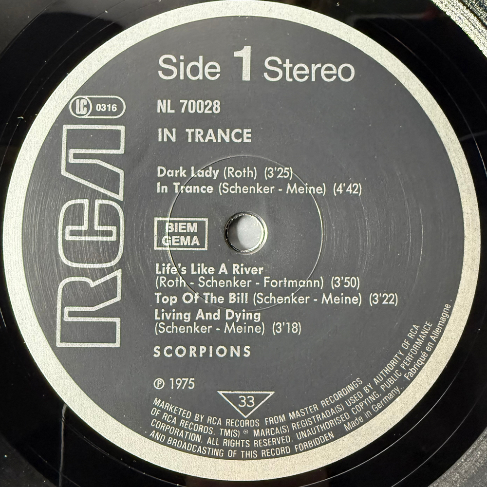 Scorpions ‎– In Trance (Германия 1983г.)