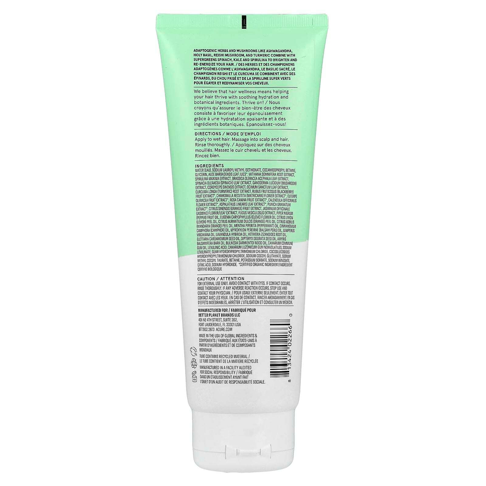 ACURE, Шампунь Juice Cleanse Supergreens & Adaptogens, 8 жидких унций (236,5 мл)