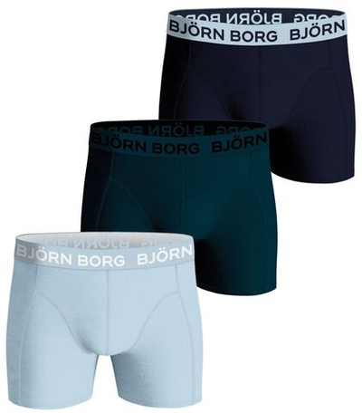 Мужские спортивные боксеры Björn Borg Cotton Stretch Boxer 3P - blue/green/navy blue