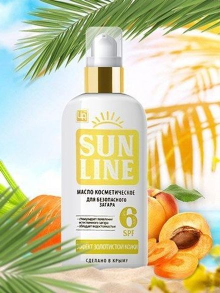 "Sunline" Масло для загара эффект золотистой кожи SPF 6
