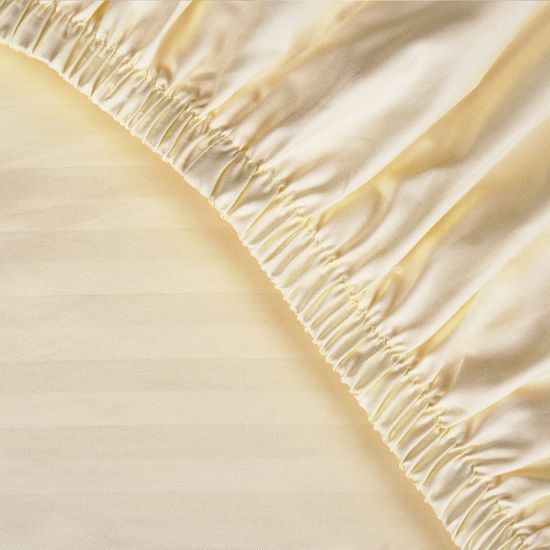 Простыня на резинке Ivory, 90x200х30, страйп полисатин HOMY