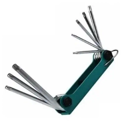 Набор ключей RF-5083F TORX складной, 8пр.(T9, T10, T15, T20, T25, T27, T30, T40) ROCKFORCE