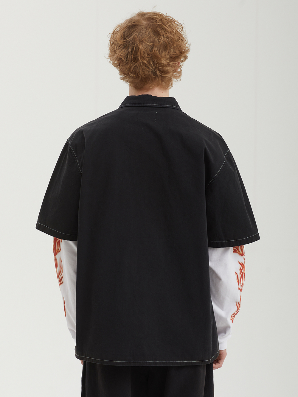 Мужская Рубашка Contrast Stitch