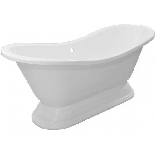 Ванна из литьевого мрамора Эстет Бостон 180х74 на подиуме белая, ФР-00001046