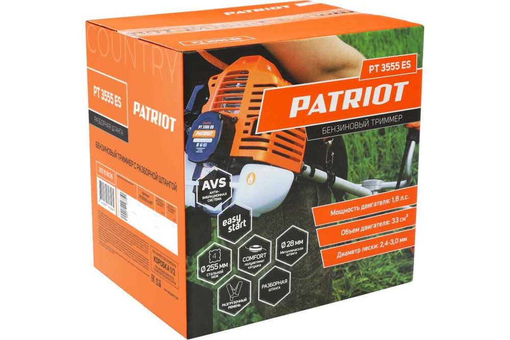 Бензотриммер PATRIOT PT 3555ES Country 250108035