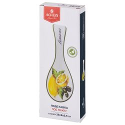 ПОДСТАВКА ПОД ЛОЖКУ AGNESS "ЛЕМОН ТРИ" 25*9*2,5 СМ (КОР=48ШТ.)