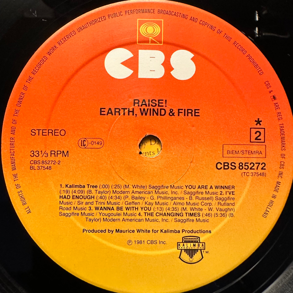 Earth, Wind & Fire - Raise! (Голландия 1981г.)