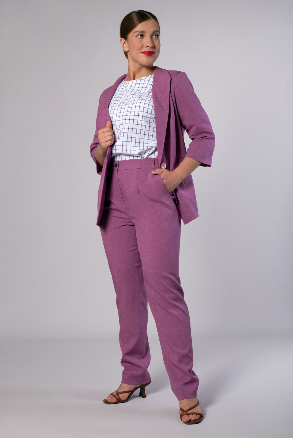 Брюки женские 2757АПВ, пепельная роза #38ПРо022757АПВ