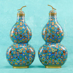 Парные декоративные вазы в форме тыквы Ву-Лу