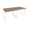 Onix Стол переговорный O.MO-PRG-2.1 Дуб Аризона/Металл Белый 1960*980*750