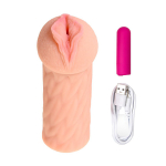 Телесный реалистичный мастурбатор-вагина 16см с вибрацией Kokos Elegance.005