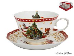 Lenardi 105-133 Чашка с блюдцем НОВЫЙ ГОД в под.уп.(х36)Фарфор