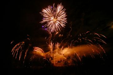 Фейерверк с синхронизацией выстрелов под музыку БИ2 Ля-ля Тополя