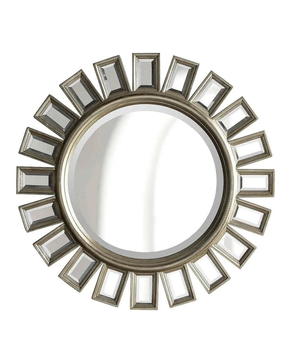 Зеркало солнце в серебряной раме “Эштон”