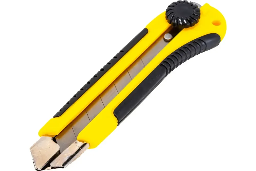 10326 Нож технический 25 мм усиленный прорезиненный, вращ. прижим