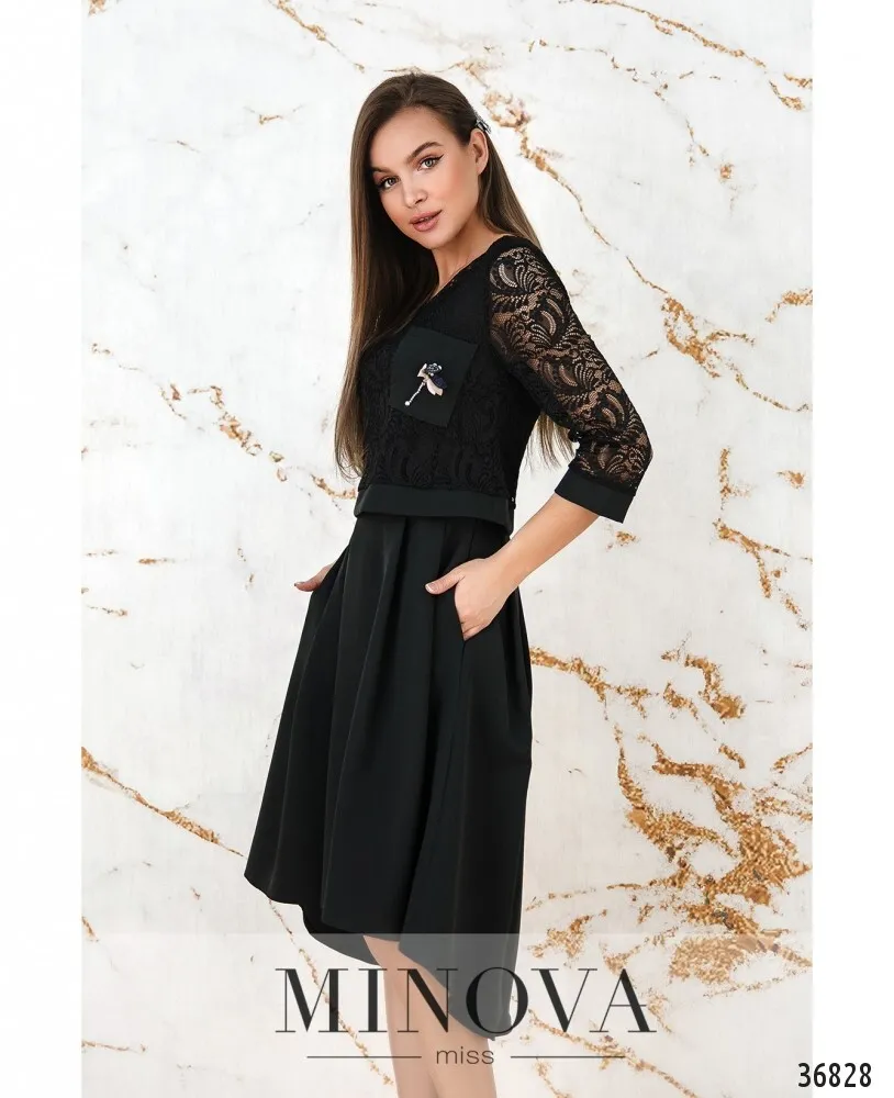 Платье 8619-черный Minova