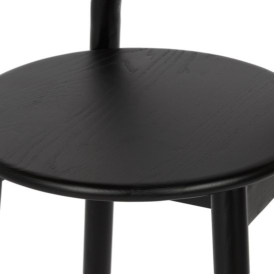 Полубарный стул Circle черное дерево 