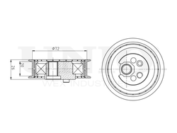 Ролик натяжной ремня ГРМ UNIO TNS-10112