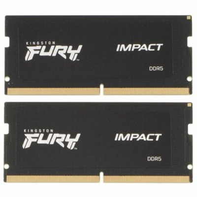 Оперативная память KINGSTON FURY Impact DDR5 32GB 4800MHz CL38 SODIMM KF548S38IBK2-32
