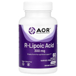 Advanced Orthomolecular Research AOR, R-липоевая кислота, 300 мг, 60 растительных капсул