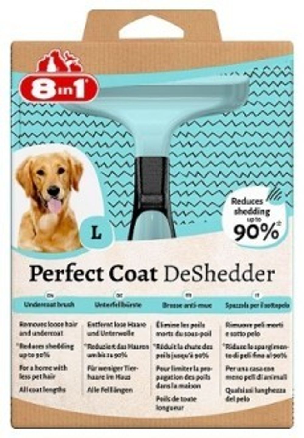 Дешеддер для крупных собак 8in1 Perfect Coat L