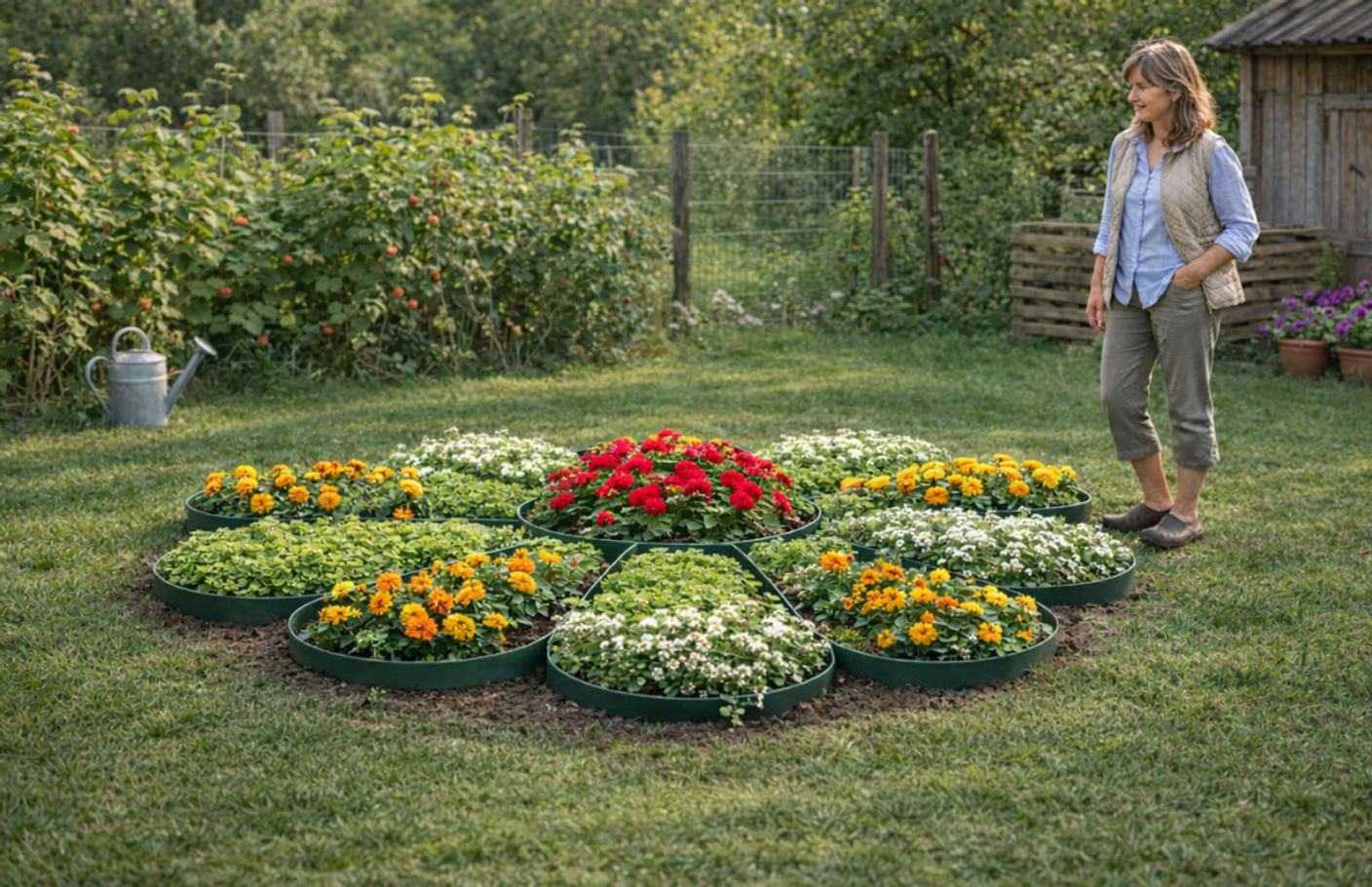 Один цветник-разные стили сада