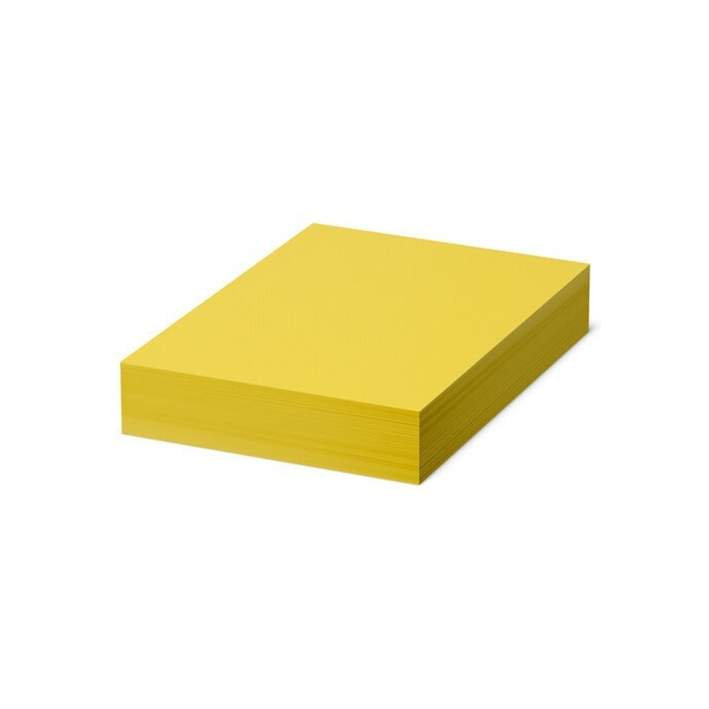 Бумага цветная BRAUBERG, А4, 80 г/м2, 500 л., интенсив, желтая, для офисной техники, 115216