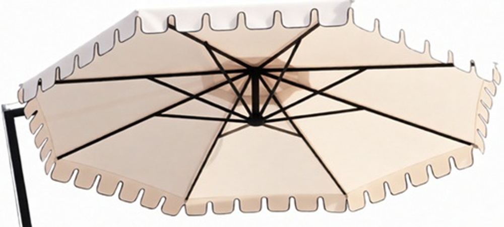 Зонт профессиональный Ø3.5 м Theumbrela Semsiye Evi Banana, черный, натуральный, черный