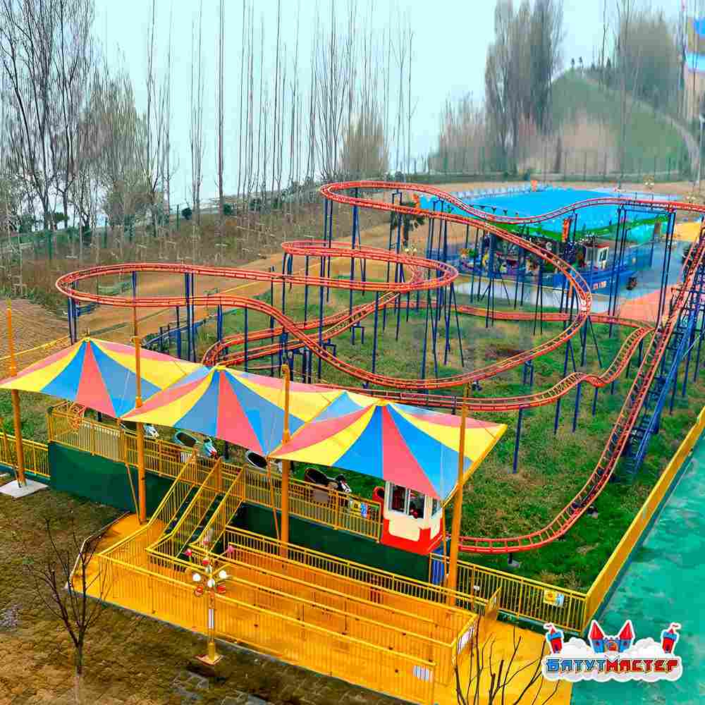 Страшные американские горки «Мышиный вжух», 8 кабин 16 мест, 28×17×6 м