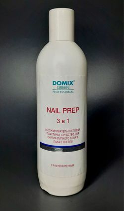 Domix NAIL PREP 3 в 1 Обезжириватель ногтевой пластины и средство для снятия липкого слоя, 500мл