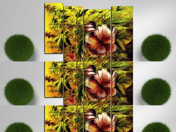 Модульная картина "Солнце на дереве"