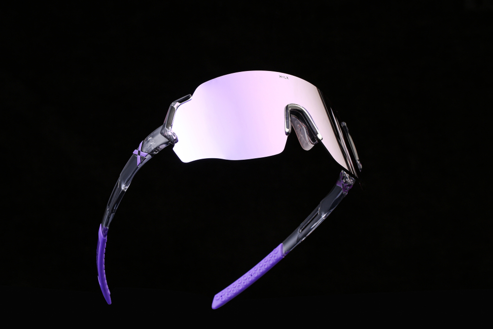Спортивные очки с диоптриями HILX Savage (L) Shiny Crystal Grey Purple / Purple Lens