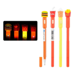 Ручка шариковая, Basir, синие чернила, с фигурным колпачком, серия "ФАСТ ФУД", разноцветный корпус, 12 шт