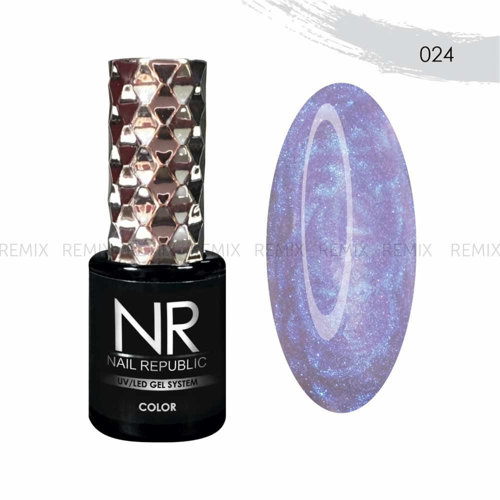 NR-024 Гель-лак, PEARL PRINT Жемчужно-сияющий (10 мл)