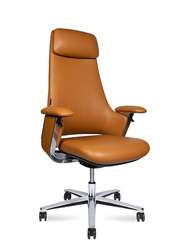 Кресло офисное  York-3  светло коричневая кожа
