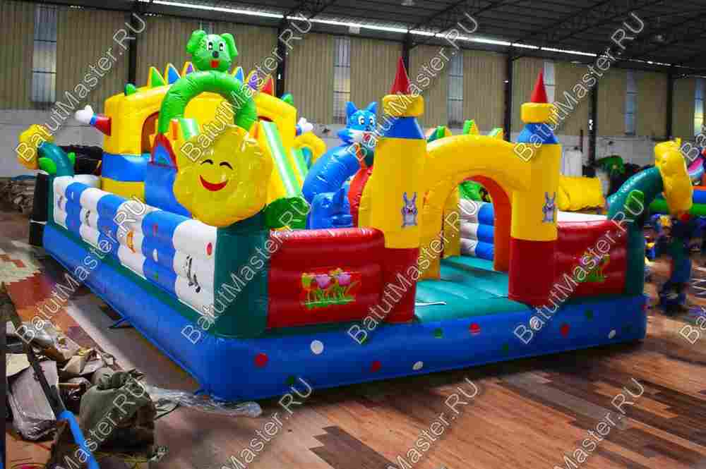 Коммерческий надувной батут "Солнечная поляна", 9*6*5 м