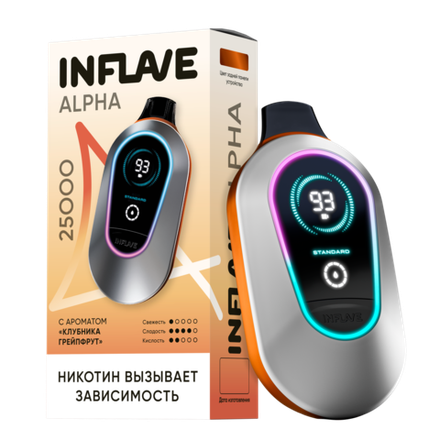 Inflave Alpha Клубника-грейпфрут 25000 затяжек 20мг (2%)