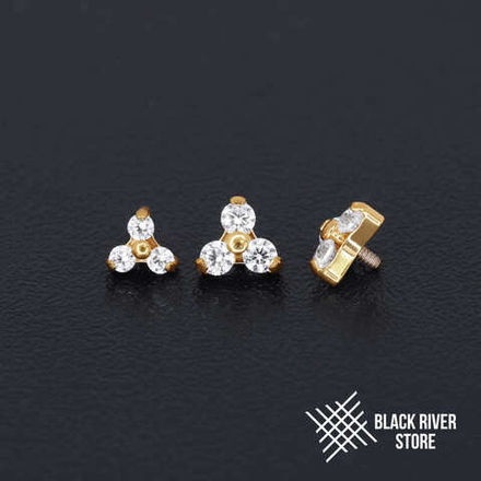 Trio Crystal PVD Yellow