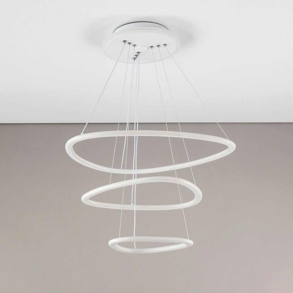 Citilux Неон Смарт CL731A330E RGB Умная подвесная люстра Белая