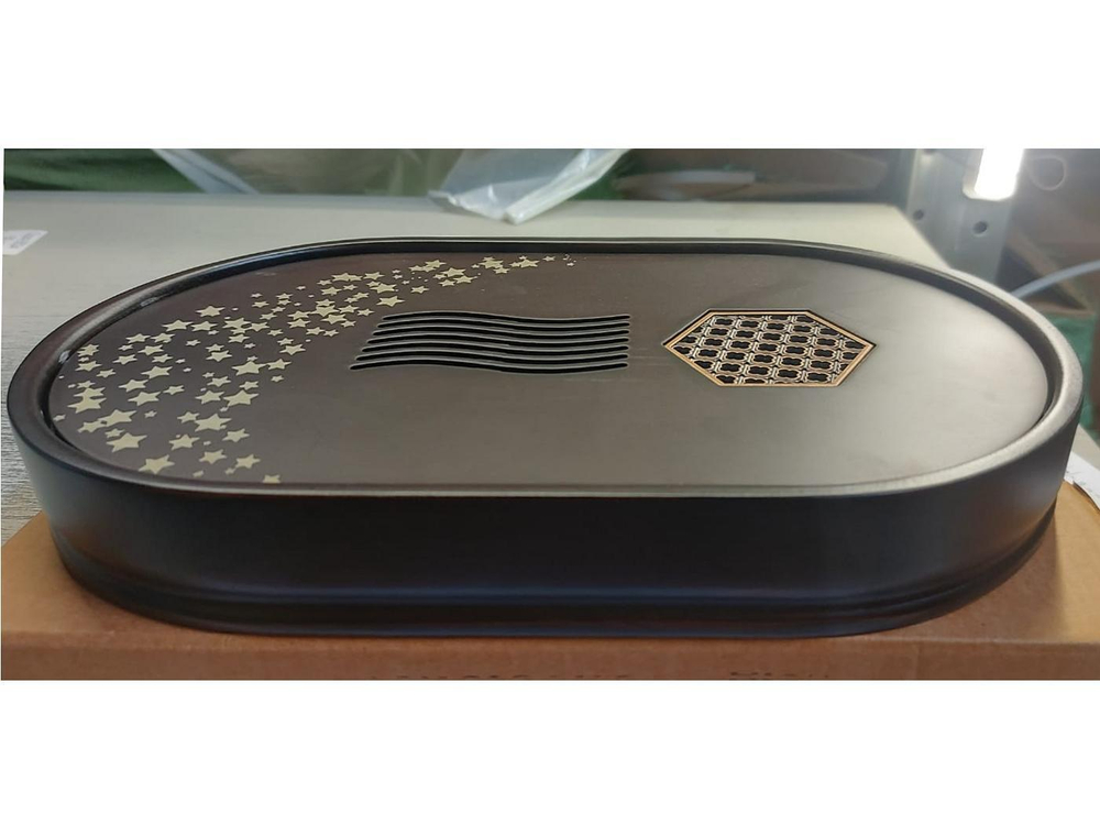 315015.2Y2 УЦЕНКА Чабань ГРЕЦКИЙ ОРЕХ "Море и звёзды" d=30см, бамбук