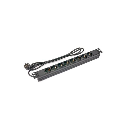 Сетевой распределитель SHUKO в рэковый кейс (кнопка сзади)