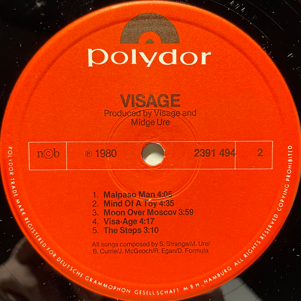 Visage - Visage (Скандинавия 1980г.)