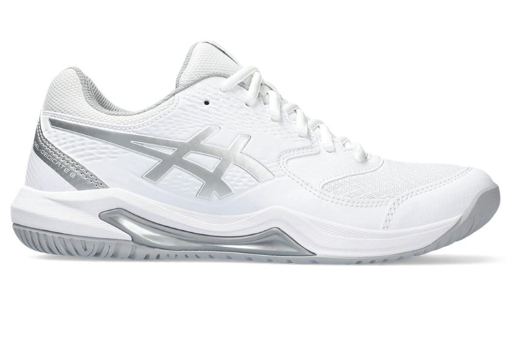 Женские теннисные кроссовки Asics Gel-Dedicate 8 - white/pure silver