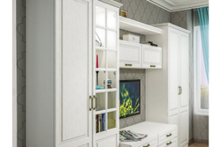 Шкаф-пенал Ливерпуль, Белый, ясень ваниль