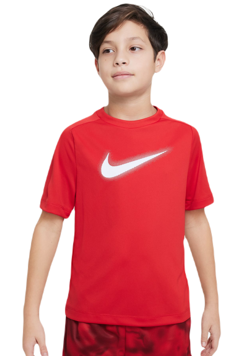 Футболка для мальчика теннисная Nike Dri-Fit Multi+ Top - university red/white