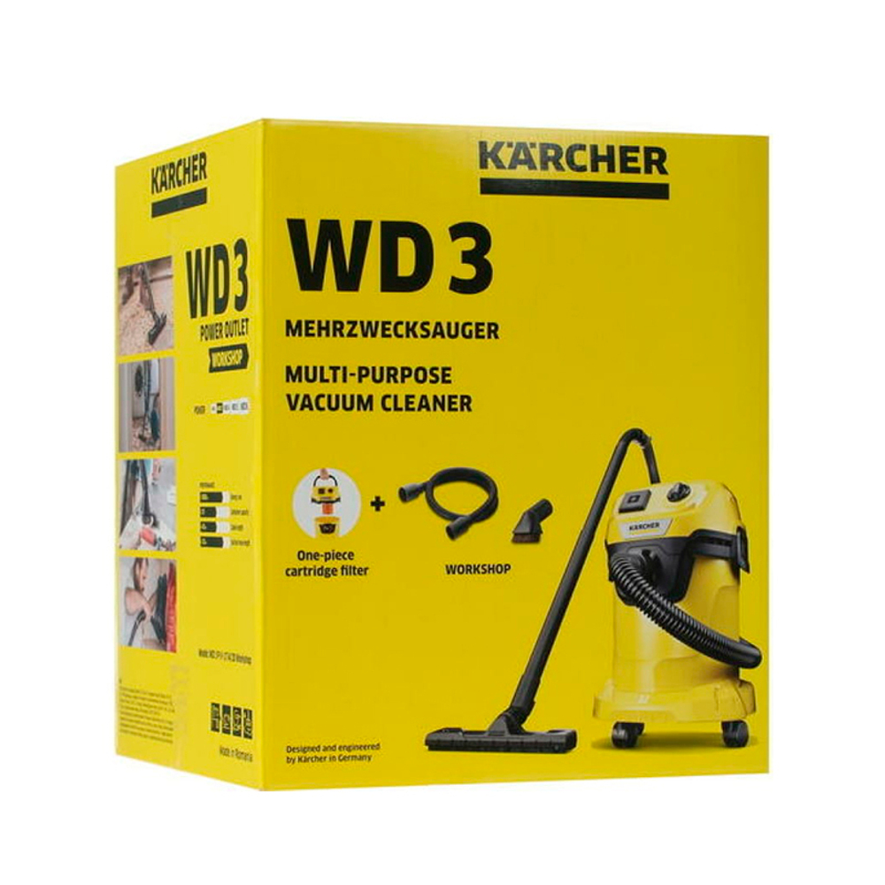 Пылесос Karcher WD 3 P V-17/4/20, + розетка (1.628-175.0)