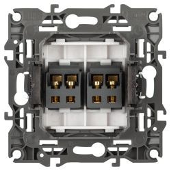 Розетка ЭРА Серия 12 12-3112-16 аудио двойная титан | ЭРА 12 Титан