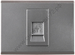 СВЕТОЗАР Эффект, без вставки и рамки, Телефонная розетка (SV-54417-SM)